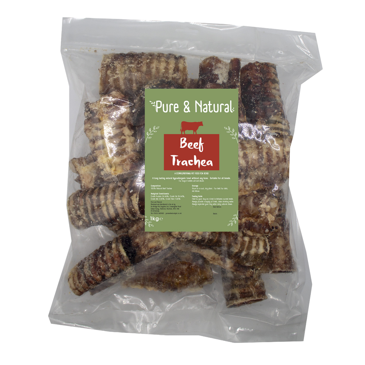 Beef Windpipe Pure & Natural Beef Trachea | Pure & Natural Dog Treats