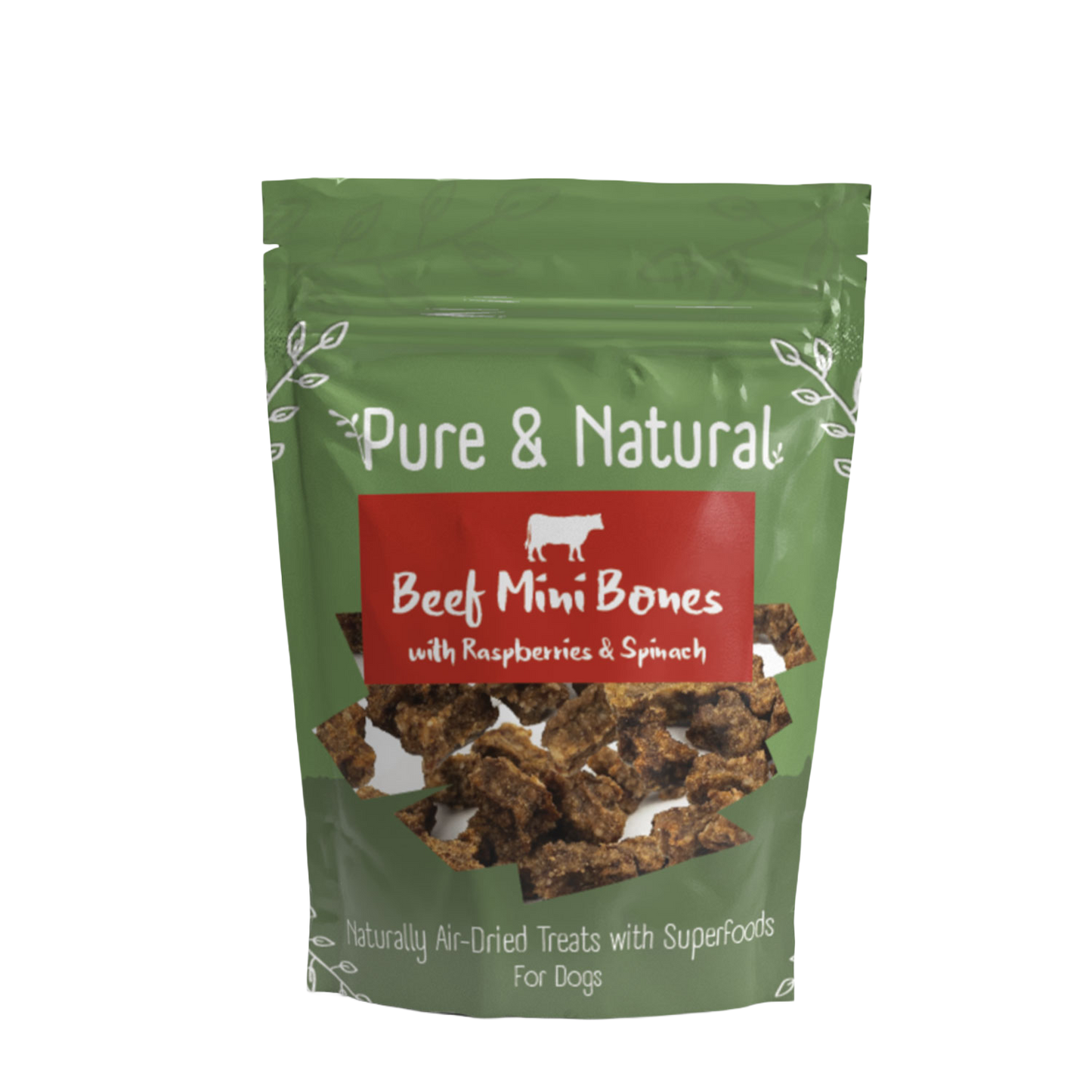 Beef Mini Bones with Raspberries & Spinach