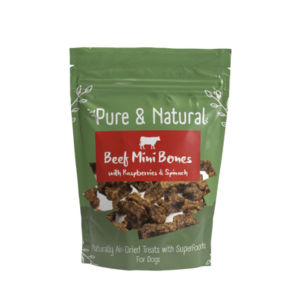 Beef Mini Bones with Raspberries & Spinach