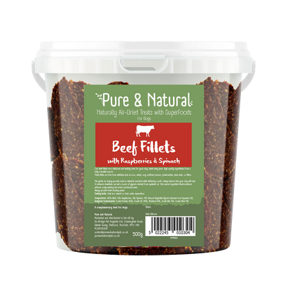 Beef Fillets with Raspberries & Spinach