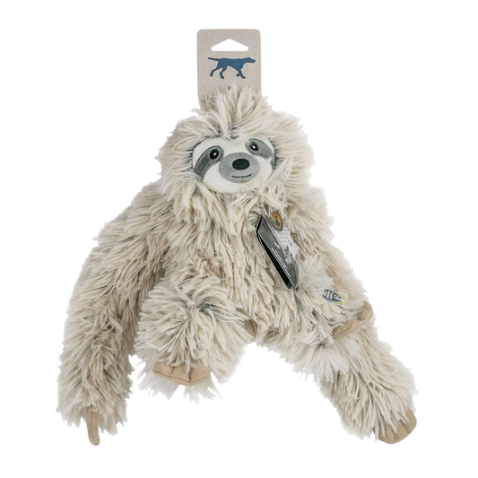 Tall Tails Plush Rope Body Sloth Squeaker Toy