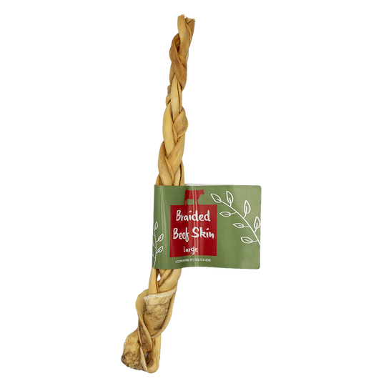 Braided Beef Skin Large 30cm 5pk