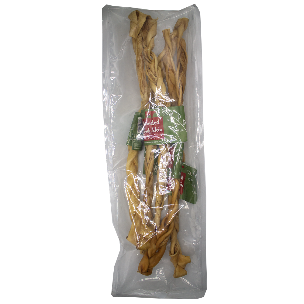 Braided Beef Skin Giant 50cm 5pk