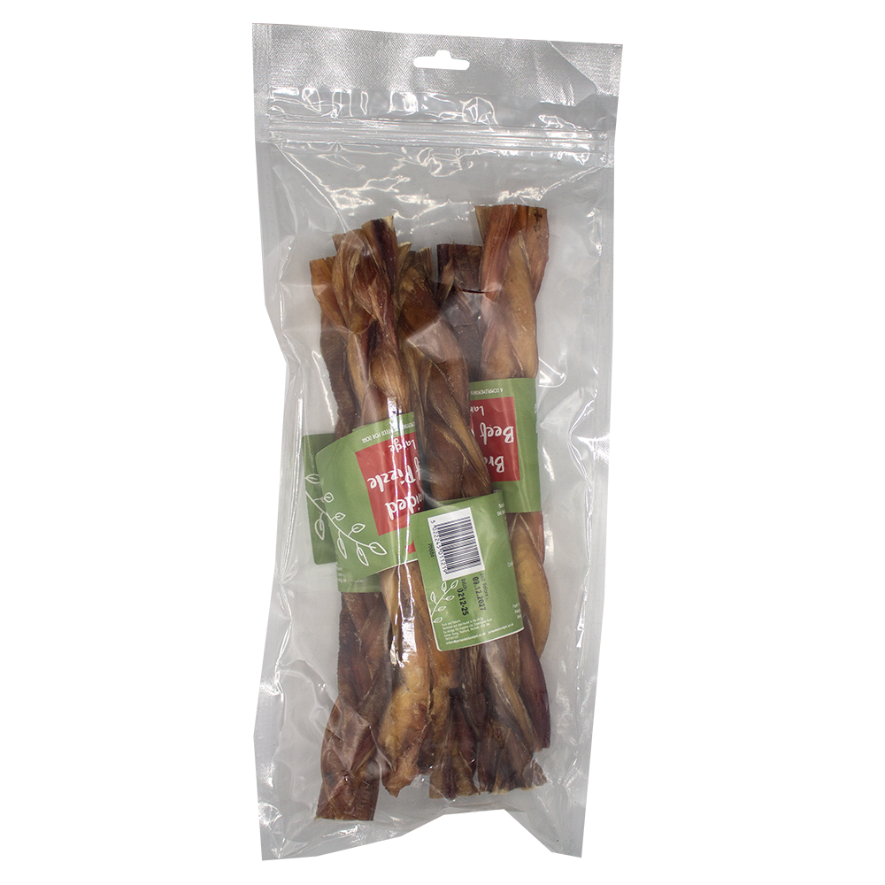 Braided Beef Pizzle Large 30cm 5pk