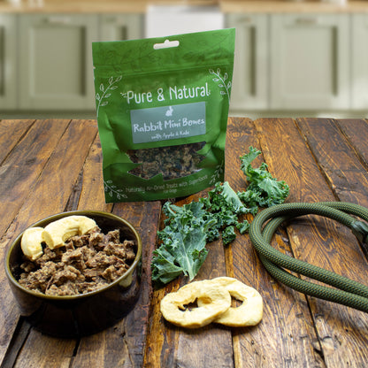 Rabbit Mini Bones with Apple & Kale