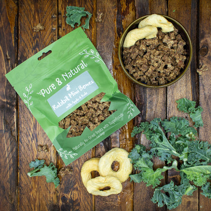 Rabbit Mini Bones with Apple & Kale