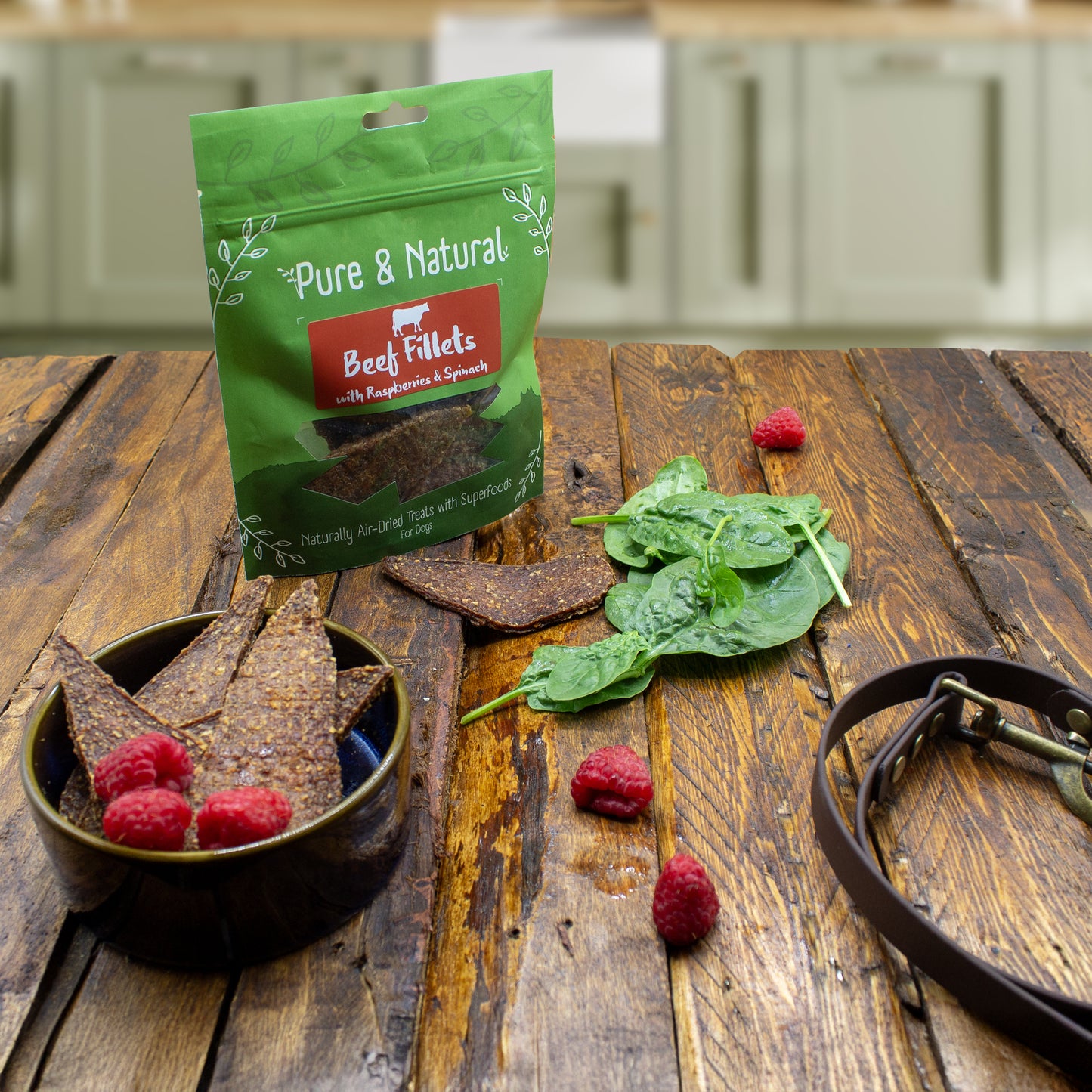 Beef Fillets with Raspberries & Spinach