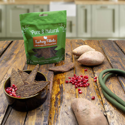 Turkey Fillets with Pomegranate & Sweet Potato