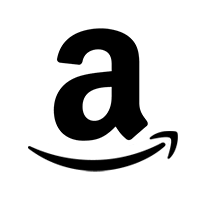 Black Amazon logo on a white background